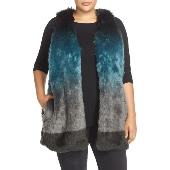 Melissa McCarthy Size 1X Seven 7  Faux Fur Vest - Picture 1 of 5